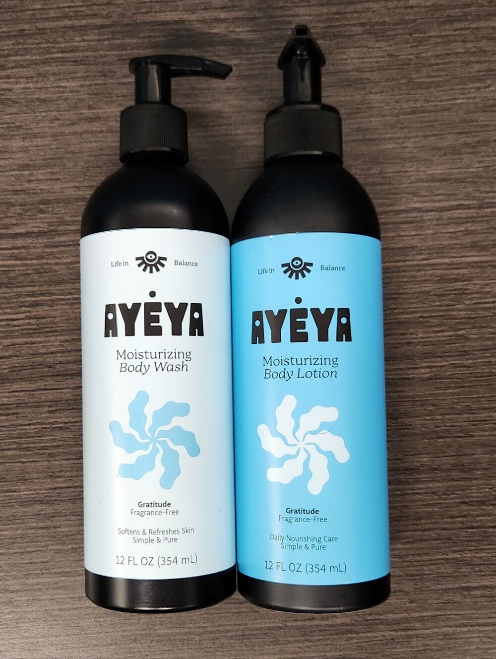 Ayeya Gratitude Fragrance-Free Moisturizing Body Wash & Lotion – Vegan